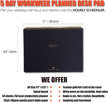 Weekly Meal Planner with Recipes and Grocery List Magnetic Notepad For Fridge - 8.5x11'' Menu Planning Pad With 54 Sheets Tear Off Shopping List For Family Dinner Menu and Meal Prep Planning