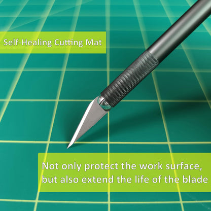 NEWBRAUG 36'' × 48'' Large Self Healing Cutting Double Sided 5-Ply Mat, Big Cutting Board for Rotary Cutting, Quilting, Sewing, Craft, Fabric & Scrapbooking(Green/Black)