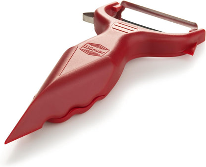 Börner Vegetable Peeler (6-in-1) • Garnishing Peeler with Grater • Multifunctional Peeler for Fruits & Vegetables • Fruit Peeler, Universal Peeler, Potato Peeler • Color: White