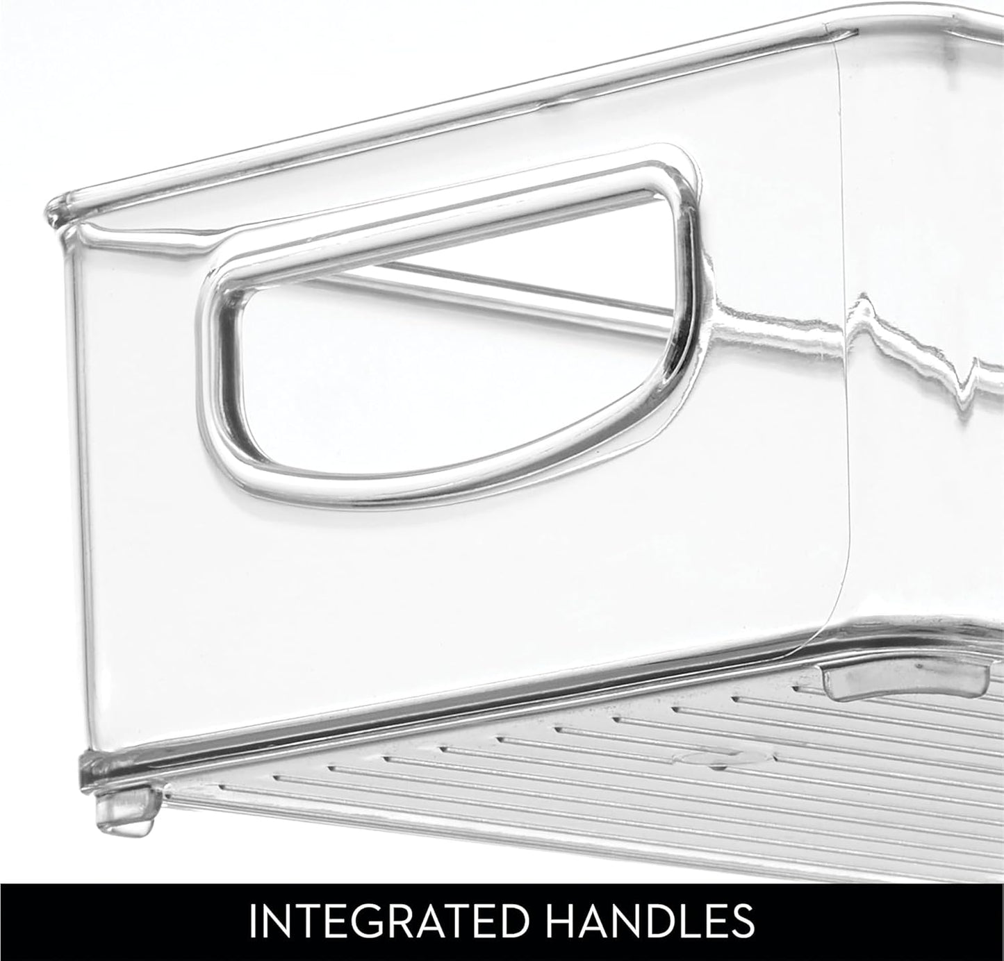 iDesign Slim Extra Long Clear Storage Bin, Narrow Stackable Organizer for Kitchen or Pantry