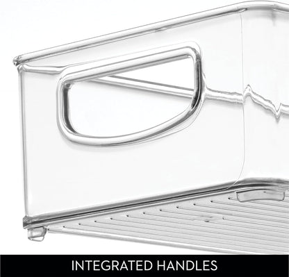 iDesign Slim Extra Long Clear Storage Bin, Narrow Stackable Organizer for Kitchen or Pantry