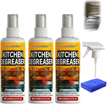 FKMEE GreaseKiller BBQ Grill Cleaner Spray, Heavy Duty Degreaser (1) | Fast-acting grease removal, suitable for grills and smokers, easy spray application, outdoor use