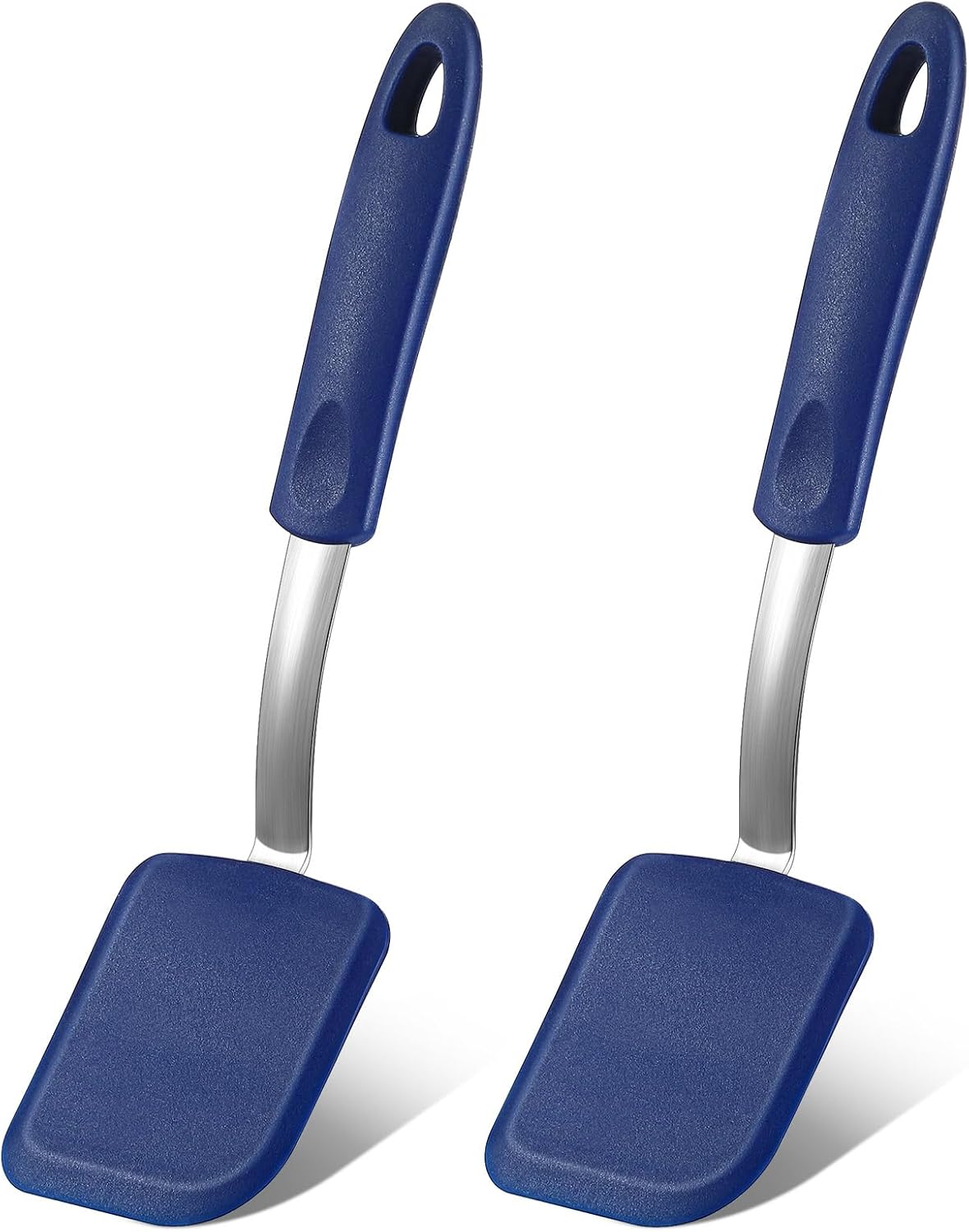 2Pcs Mini Silicone Cookie Brownie Spatula, Solid Flat, Khaki