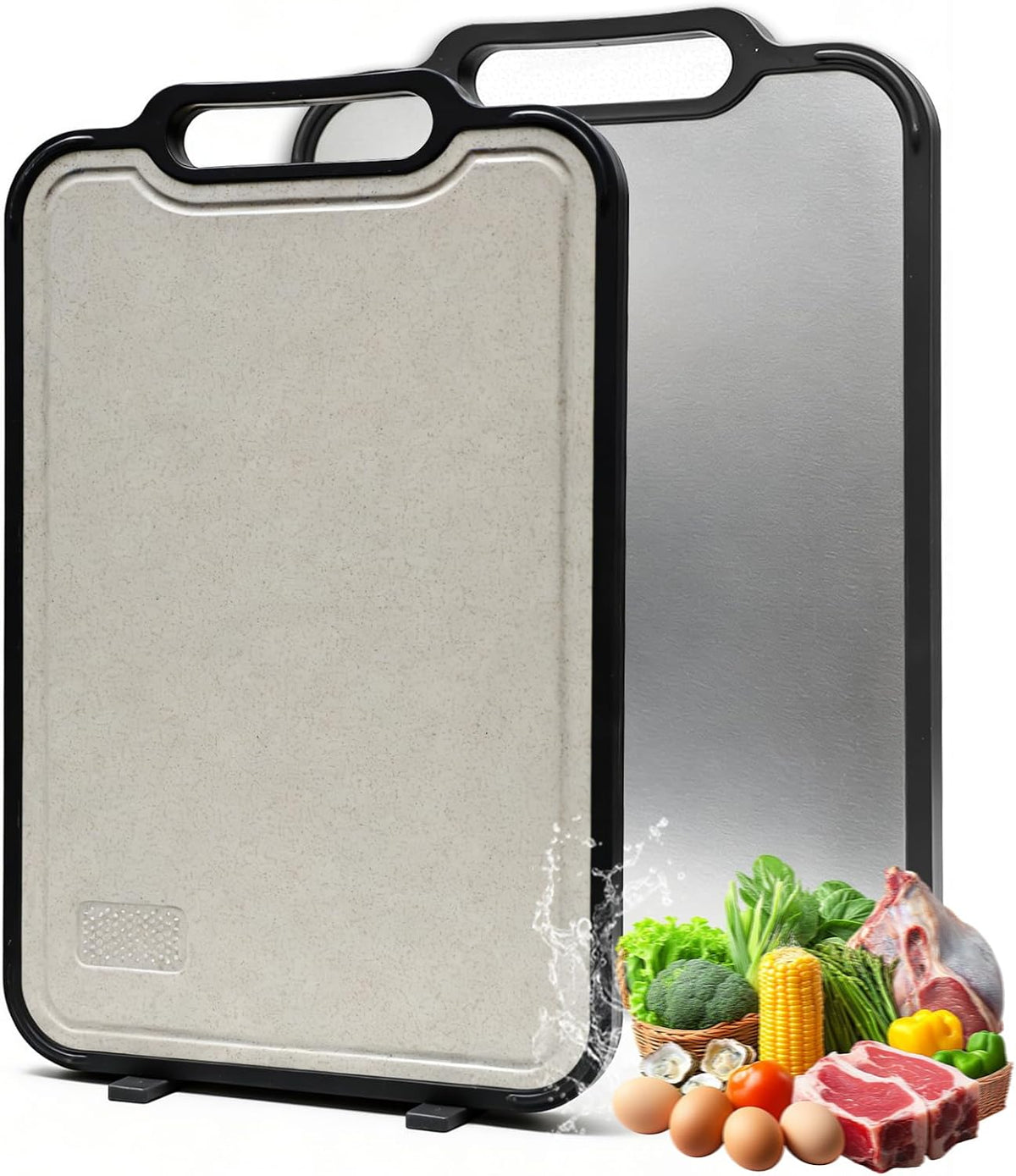 Titanium Cutting Board, Double Sided Pure Titanium Chopping Board, 16”×10”