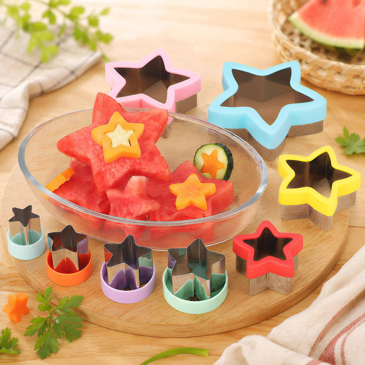 laxizar 10 Pcs Round Cookie Cutters Set Stainless Steel Biscuit Cutter