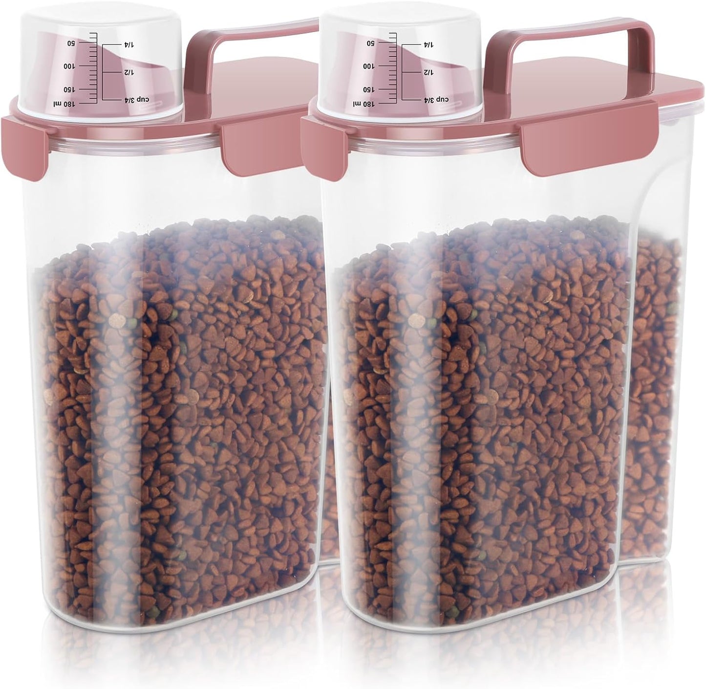 LEAWALK 5Lbs Airtight Cat Dog Food Storage Container with Upgraded Large Nozzle BPA-Free, Pet Food Storage Containers for Rice, Grain, Pet Food, Flour, Dog Treat Storage (Dark Gray, 5L-1pack)