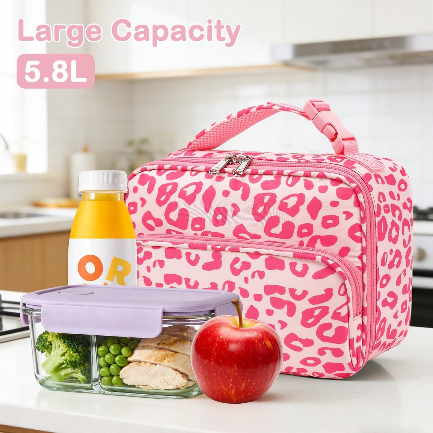 FlowFly Kids Lunch box Insulated Soft Bag Mini Cooler Back to School Thermal Meal Tote Kit for Girls, Boys, Astronaut - Colors B