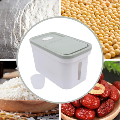 22Lbs Large Rice Storage Container, Cereal Rice & Grain Dispenser Airtight Bulk Food Storage Bucket with a Measuring Cup Rice Dispenser Dry Food Grain Dispenser for Grains Rice