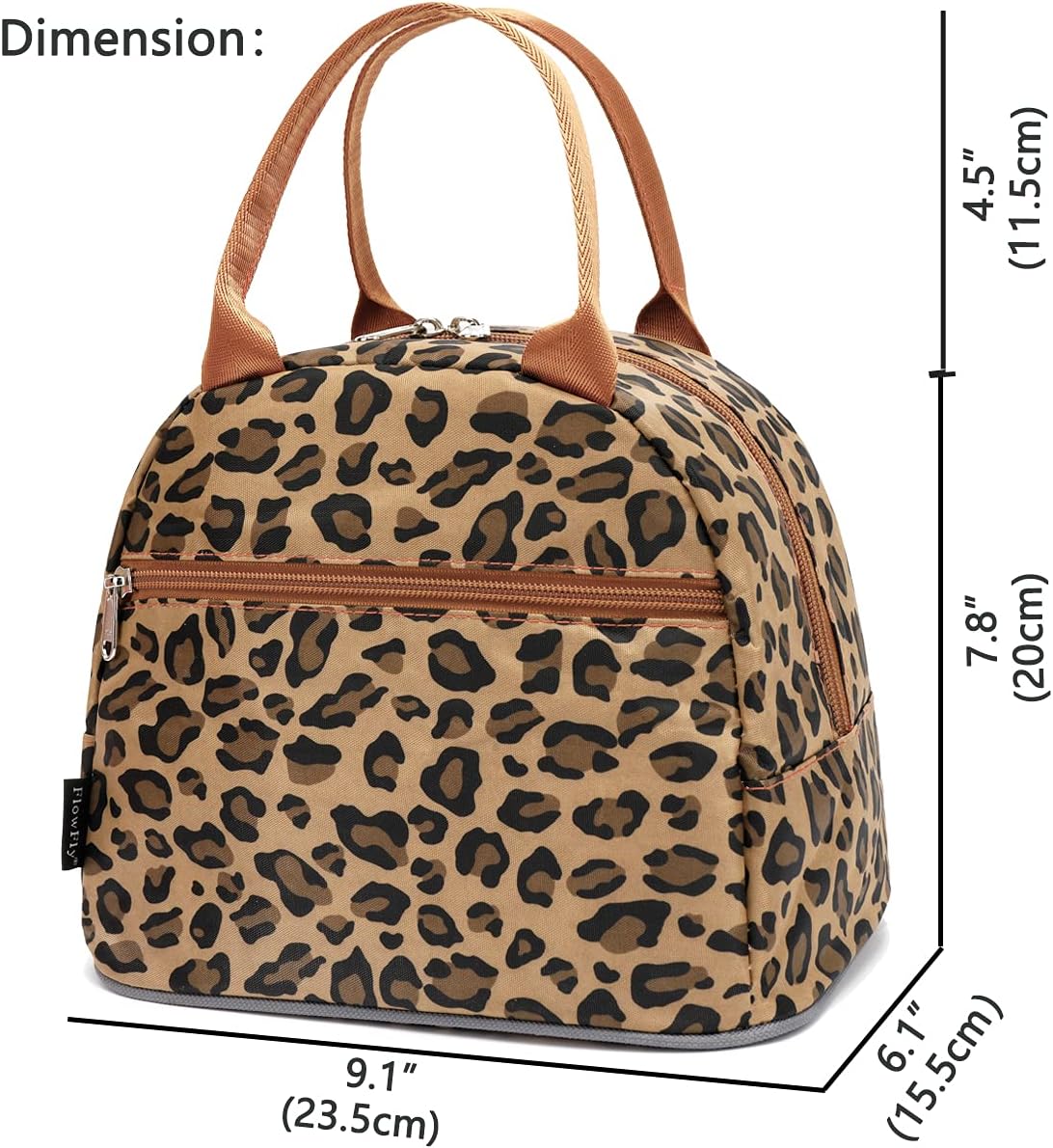 FlowFly Insulated Lunch Cooler Bag - Tote Bag Organizer for Women/Men, Black - Colors A