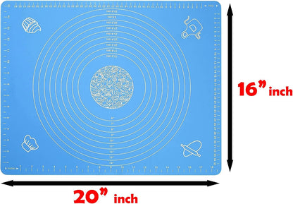 Silicone Baking Mat, 20" x 16", Blue