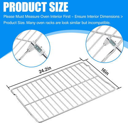316496201 Heavy Duty Stove Oven Rack for Frigidaire Oven Rack Replacement 24.2" X 16" Stove Wire Shelf Frigidaire Range/Stove/Oven Rack 316496201,Kenmore Induction Stove Oven Racks,Stainless Steel