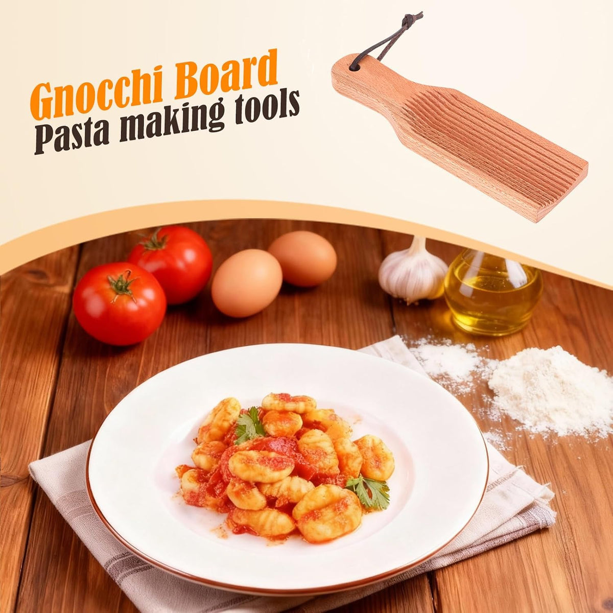 Gnocchi Board Wood Pasta Board Paddle Homemade Gnocchi Maker