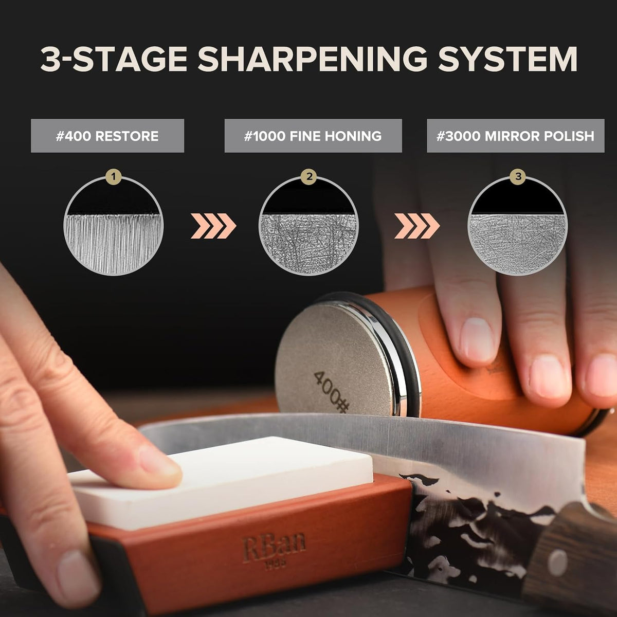 rolling knife sharpener Kitchen Knife Sharpener with N52 Strong Magnetic
