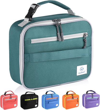Genteen Lunch Box Kids, Insulated Lunch Bag Kids Boys Girls Back to School, Soft Lunch Box for Men Reusable Lunchbox for Office,Outdoor,School (Black)