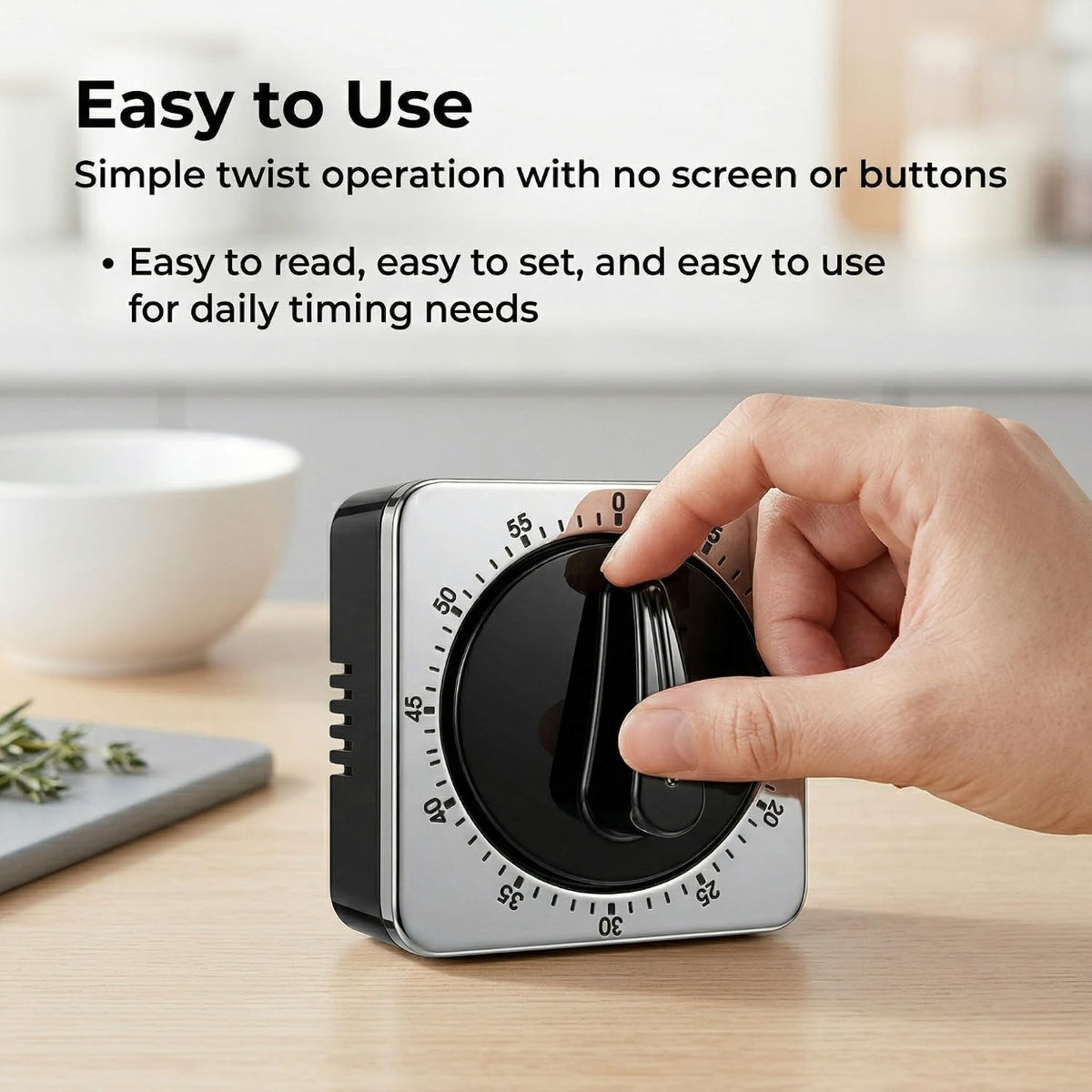 Searon Kitchen Timers for Cooking, Mechanical Wind-Up Timer, Magnetic