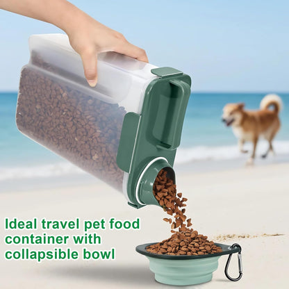 TBMax Pet Food Storage Containers 2 Pack 8-10 Lbs Airtight Dog Food Container Dispenser with Large Spout & Portable Handle, Travel Dog Treat Cat Food Storage Bin Bird Seed Container