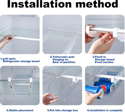 8Pcs Clear Plastic Storage Bins, Refrigerator Organizer Bins with Handles, Freezer Organizer Clear Organizing Bins, BPA-Free Fridge Storage Containers for Fridge, Freezer, Cabinet, Kitchen, Pantry