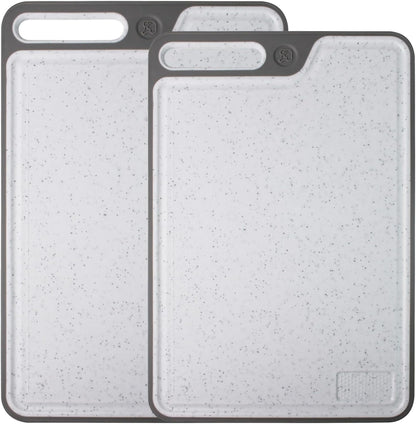 Cutting Boards for Kitchen,Large Cutting Board Set of 2,Non-Slip Cutting Board with Dandle and Juice Groovenon,Dishwasher Safe Cutting Boards (Green)