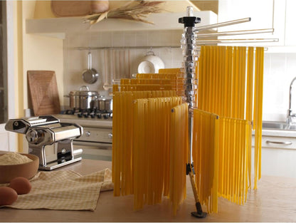 Marcato Tacapasta Premium Pasta Drying Rack. Foldable Pasta Dryer with Multiple Arms for Spaghetti, Fettuccine and Noodles, Compact Storage Design, Stable Base. Made in Italy
