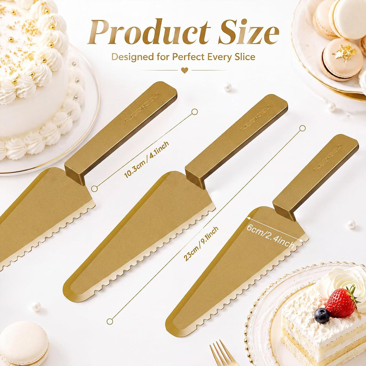 Suclain Disposable Plastic Cake Cutter 9.1 Inch Bulk,Clear