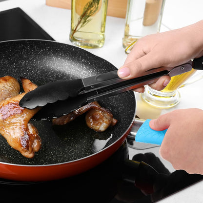 uxcell Silicone Hot Handle Holder, 4Pcs Pot Handle Sleeve Heat Resistant Non-Slip Rubber Pot Handle Sleeve for Frying Pans, Griddles Sleeve Grip Handle Cover, Cookware Handles, Orange
