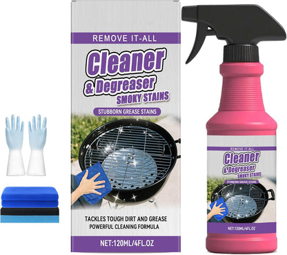 Fast-Acting Heavy-Duty Grill Degreaser Spray - Heavy Duty Barbecue Grill Cleaner for Grates, Oven Racks, Roasting Pans (3Pcs)