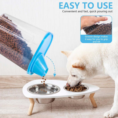 SenseYo Pet Food Storage Container 2lb 2.5L Translucent Cat Dog Food Storage Container Dispenser with Measuring Cup Pour Spout Sealed Cover for Pets (Pink 1pcs)