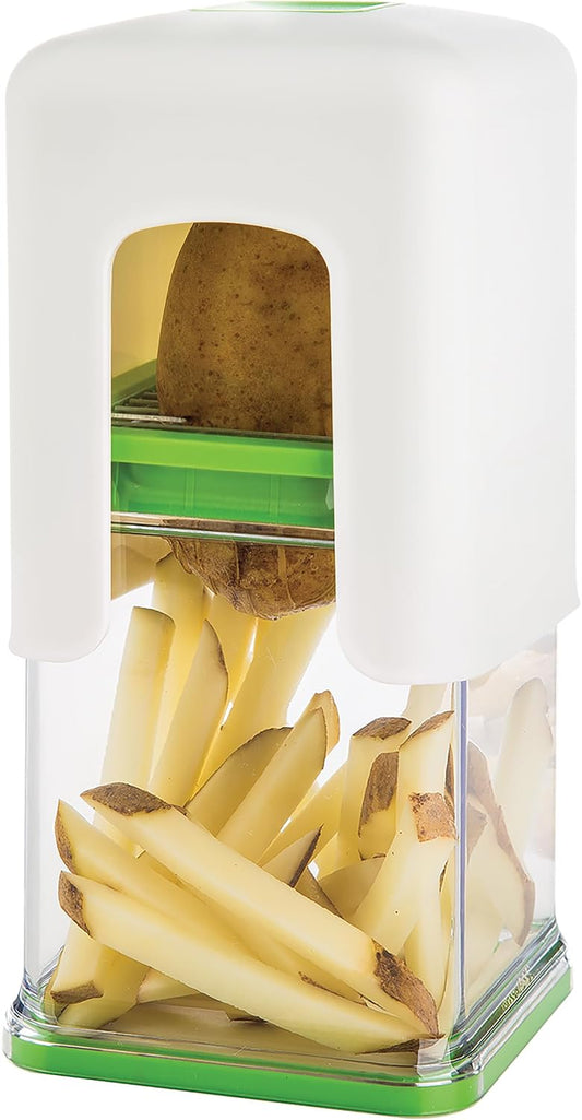 PrepWorks Tower Fry Cutter, Stainless Steel Potato Cutter for Perfect Fries