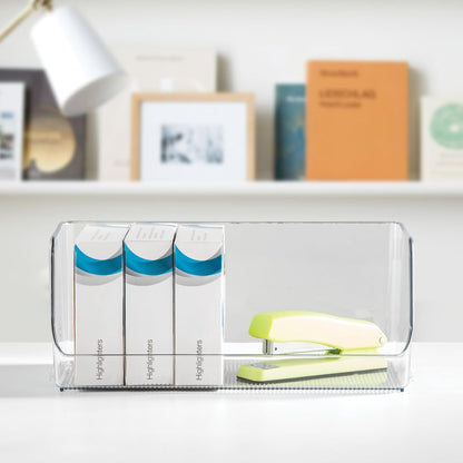 iDesign Stackable Open-Front Storage Bins for Kitchen and Pantry Organization - Set of 6 - Clear