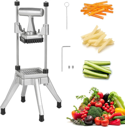 4-in-1 Commercial French Fry Cutter, 4-Blade Vegetable Chopper