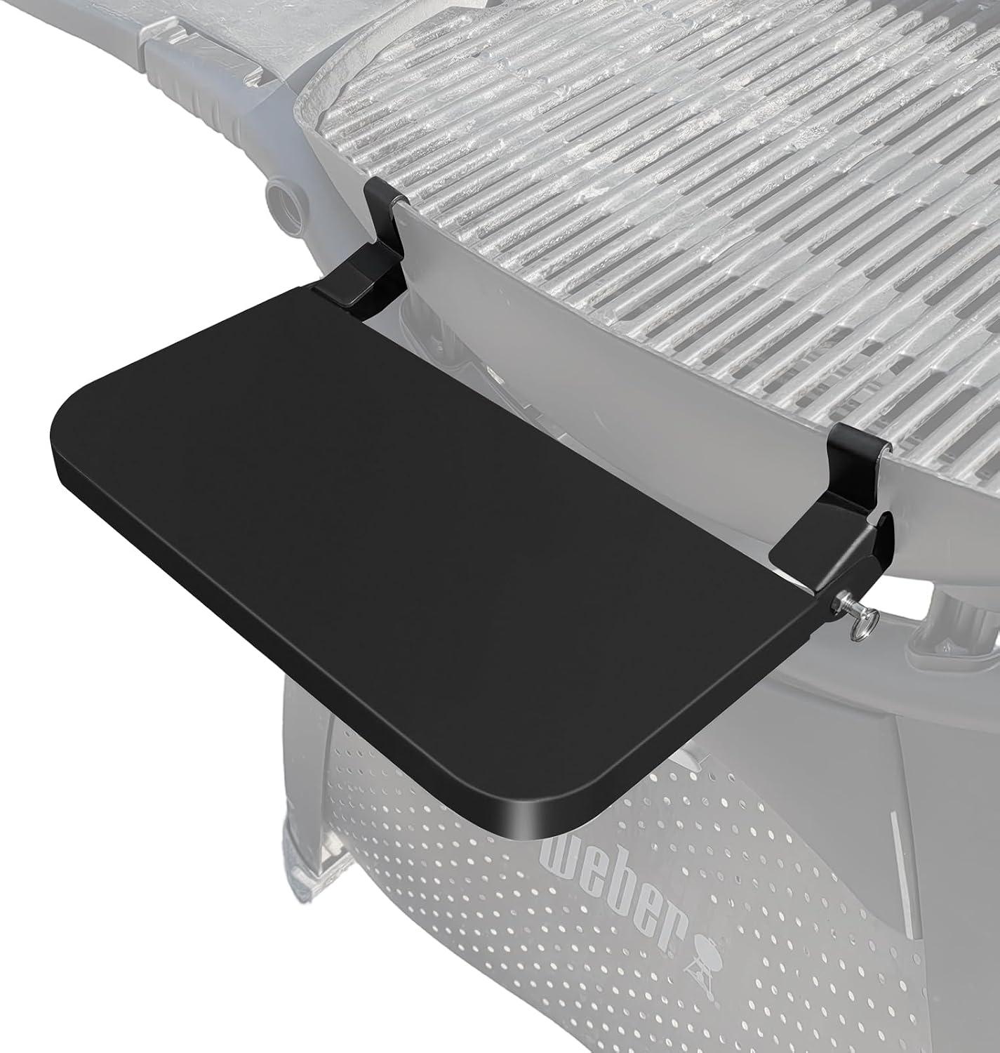 QuliMetal Folding Front Shelf for Traeger Pro 34, Texas Elite 34, Century 885 and Eastwood 34, 37" x 12" Heavy-Duty Grill Prep Table with Cutting Board, Stainless Steel Basin, Lid and 5 Hooks