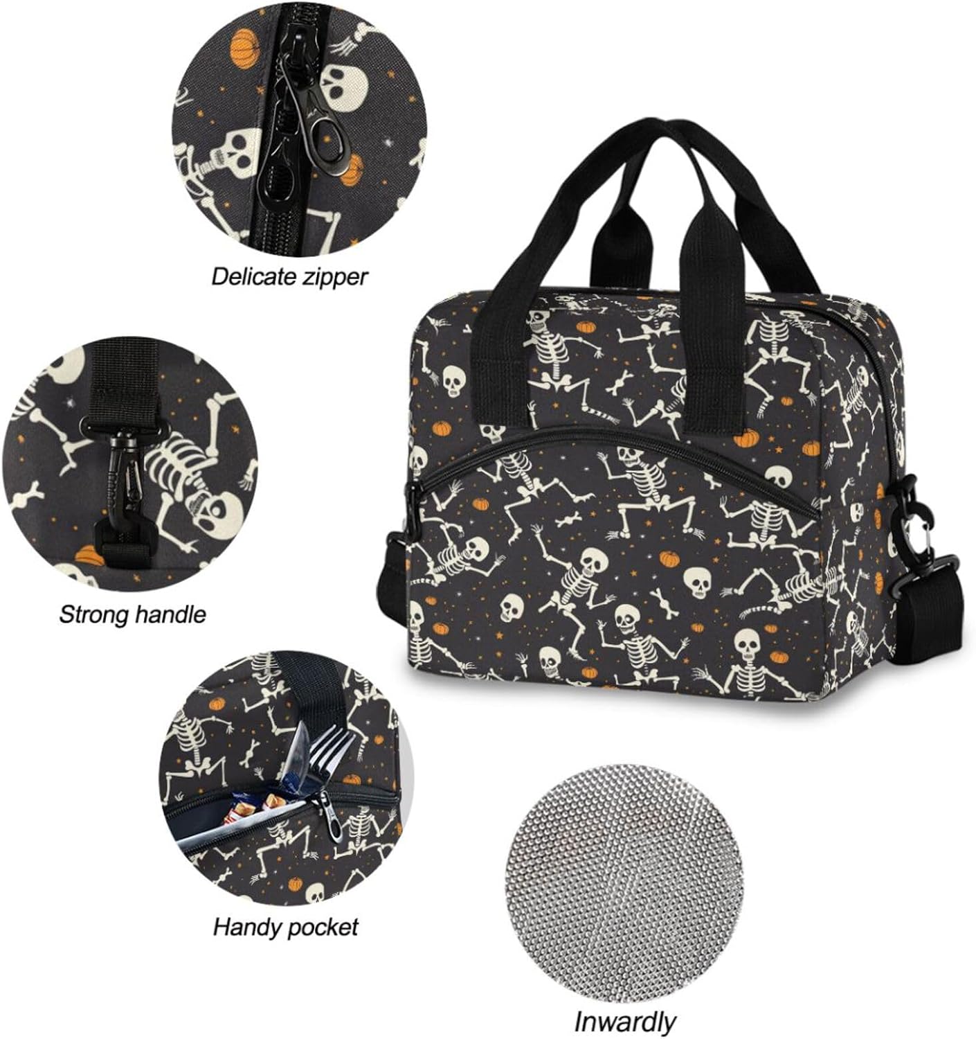 Colorful Leopard Insulated Lunch Bag Rainbow Animals Skin Print Reusable Cooler Lunch Tote Box with Shoulder Strap for Work Picnic School Beach