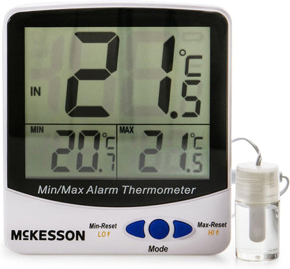 McKesson Refrigerator/Freezer Thermometer with Triple Display, Large, 1 ct
