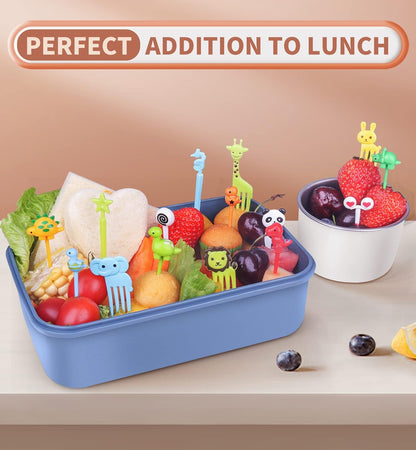 160PCS Food Picks for Kids with Storage Box, Kids Lunch Accessories for Bento Box, Animal Kids Food Picks for Picky Eater, Cute Toothpicks for Food Fruit, Fun Toddler Food Picks - BPA Free