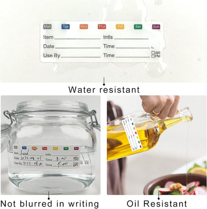 Removable Freezer Labels Stickers, 1 x 3 Inch Blank Removable Freezer Labels Food Storage Stickers, Date Label Waterproof Oil Resistant Easy Clean No Residue- 250 Sheets