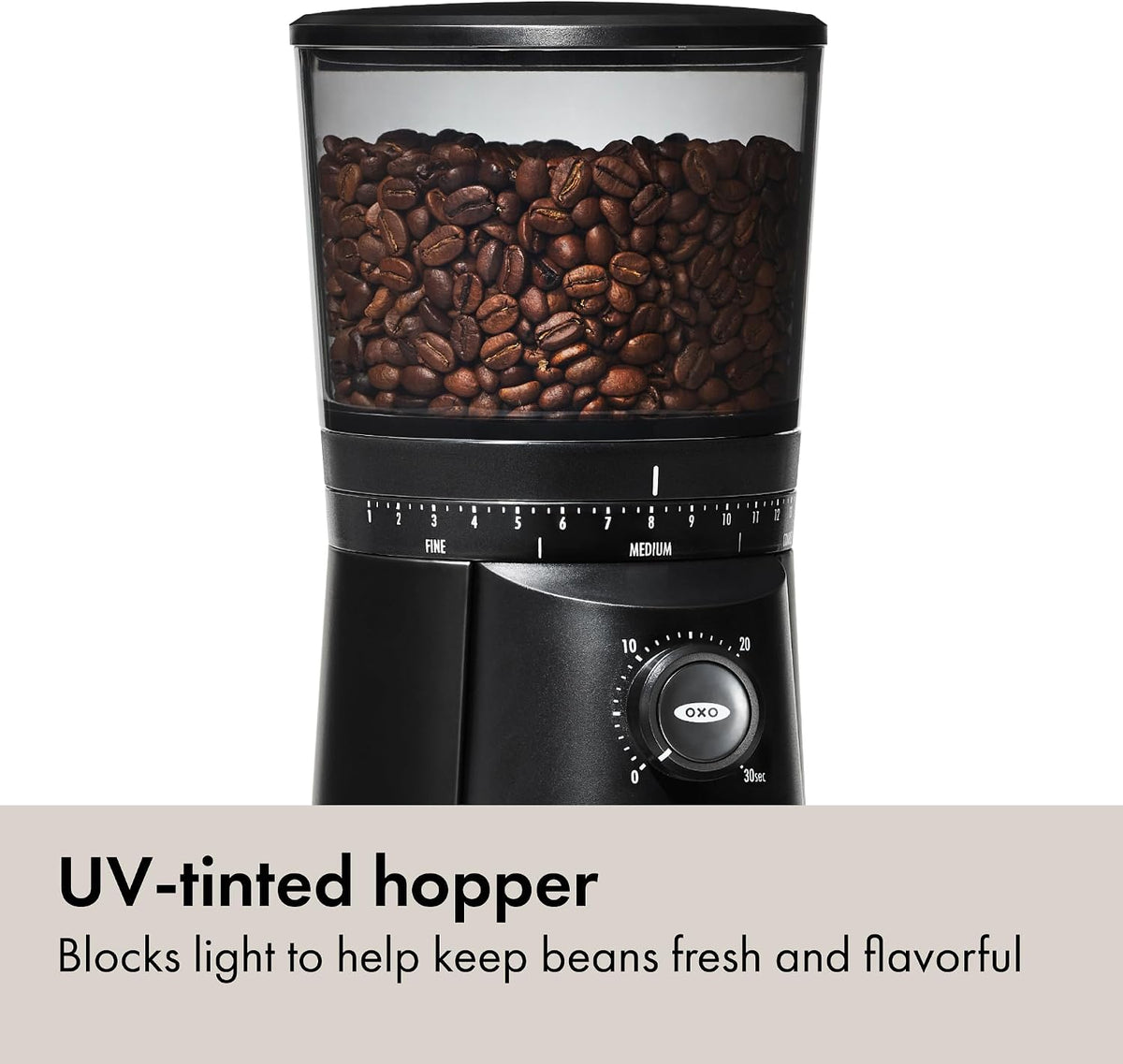 OXO Brew Conical Burr Electric Coffee Bean Grinder - 12 Oz, Matte Black