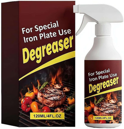 Grill Degreaser Spray 120ml – Heavy Duty BBQ Cleaner with Foaming Action, Fast-Acting for Stubborn Grease & Burnt Food on Grates, Stainless Steel, Oven