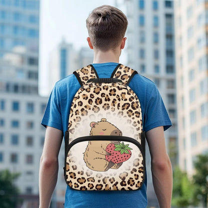 Highland Cow Backpack with Lunch Box Set for Kids Sunflower School Backpack for Girls Boys Back to School Bag Student Travel Backpacks Reusable Utensils Pen Case Water Bottle Bag 5PCS