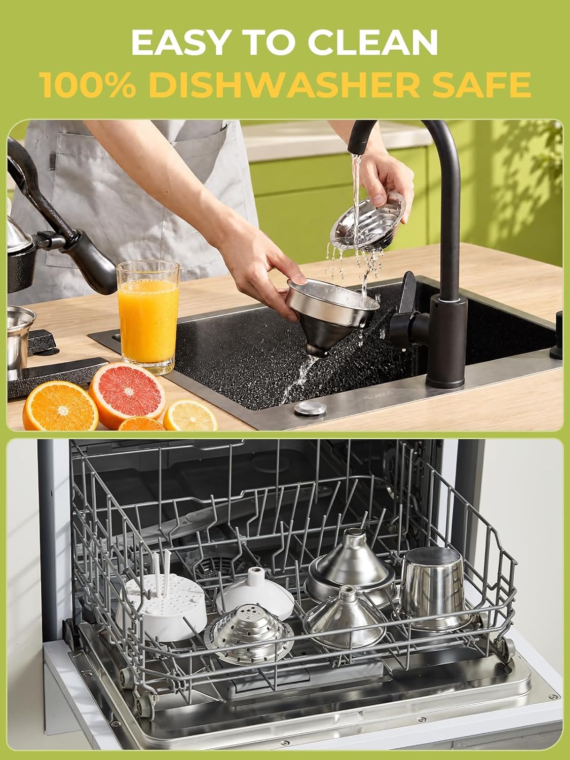 FOHERE Cast Iron Juicer Hand Press, Heavy Duty Citrus Orange Squeezer