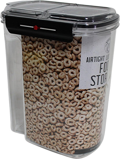 Airtight Lock & Pour Food Storage Container – 12 Cup (3 Qt) BPA-Free Dispenser for Cereal, Rice, Flour, Pasta, Pet Food, Sugar, and Dry Goods – Easy Grip & Flip-Top Lid