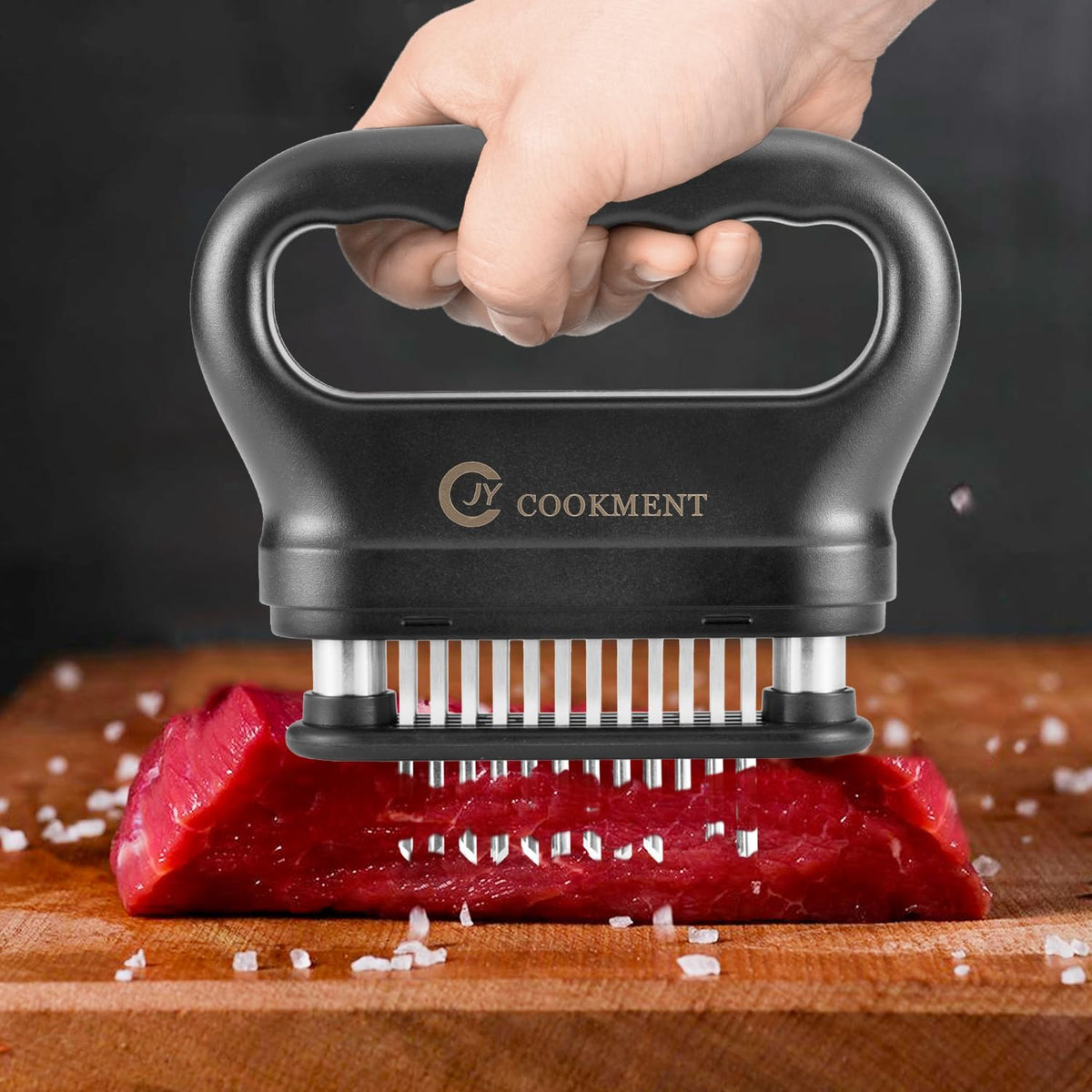 Meat Tenderizer Tool with 48 Stainless Steel Ultra Sharp Needle Blades