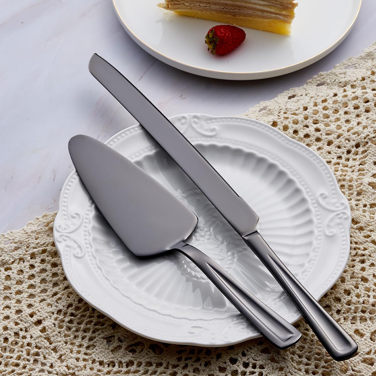 GoGeiLi Stainless Steel Wedding Cake Cutting Set