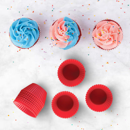 King Arthur Baking Company Silicone Muffin Cups, Regular Size, High-Heat Oven Safe Reusable Nonstick Food-Grade Silicone, Set Of 12, For Easy Baking And Release