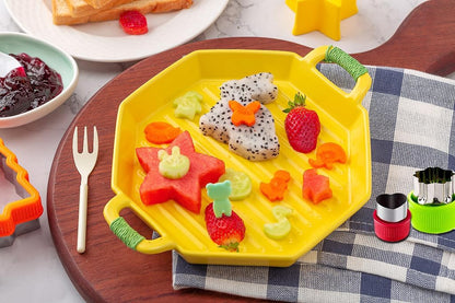 Sandwich Cutters for Kids Bread Vegetable Fruit Cookie Cutter Bento Box Complete Supplies and Accessories and Uncrustable Sealer for Boys and Girls Kids Lunch