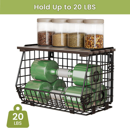 Wire Fruit Basket for Kitchen Storage: Hanging and Counter Basket for Vegetable Produce - Potato and Onion Storage for Pantry 3 Pack