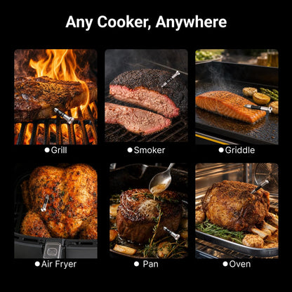 ThermoMaven 3000FT Wireless Meat Thermometer, No App Needed, 2 Probes