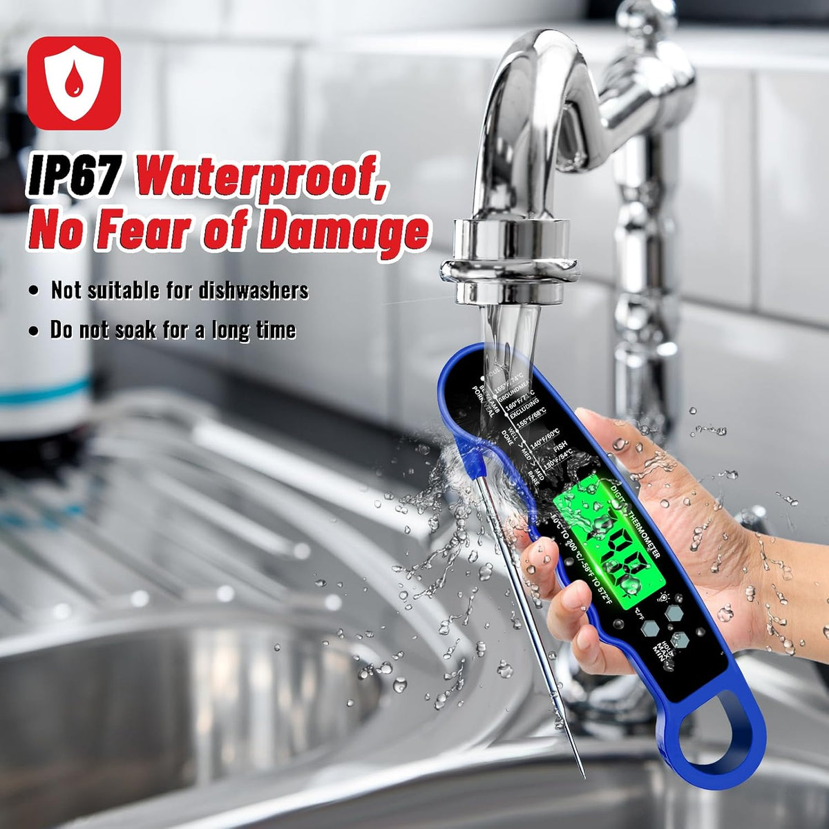 Meat Thermometer Digital, Instant Read Digital Meat Thermometer