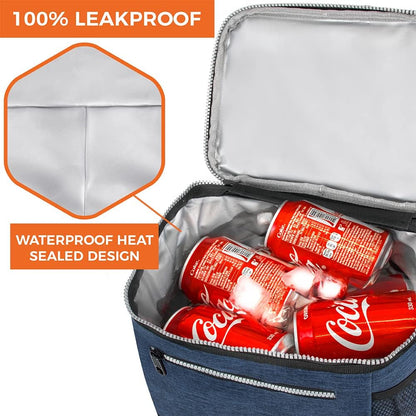 opux Insulated Lunch Box Men Women, Lunch Bag for Work School, Leakproof Soft Cooler Tote Adult, Large Lunch Pail Kids Boys Girls, Picnic Beach Food Bag with Shoulder Strap, Purple Floral