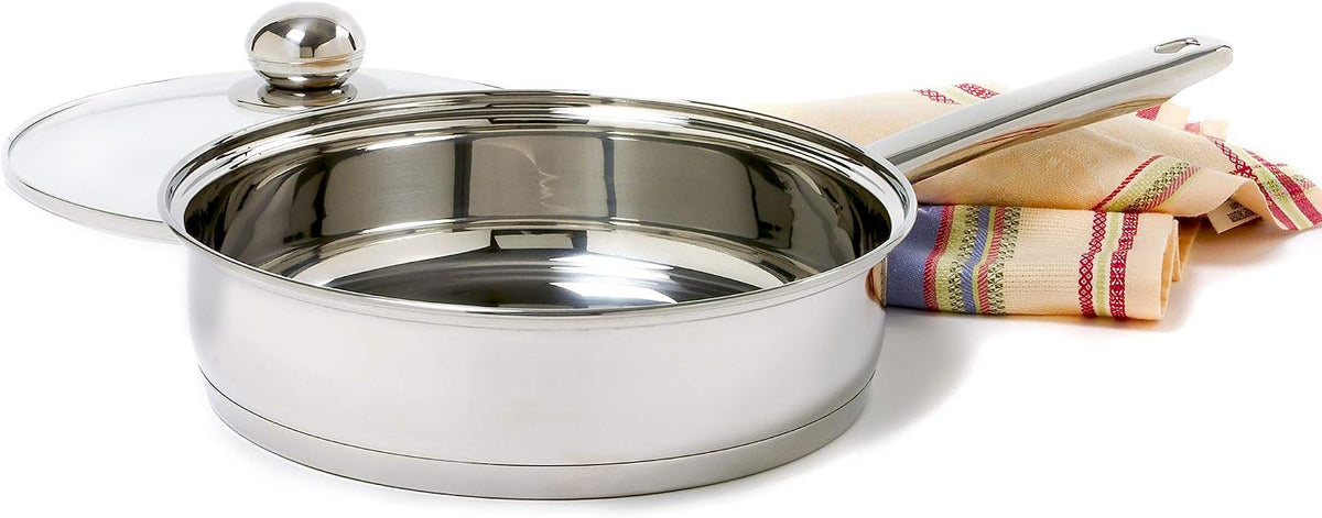 Norpro Stainless Steel Egg Poacher/Skillet Set, 10", Silver, 1 Liters