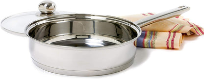 Norpro Stainless Steel Egg Poacher/Skillet Set, 10", Silver, 1 Liters